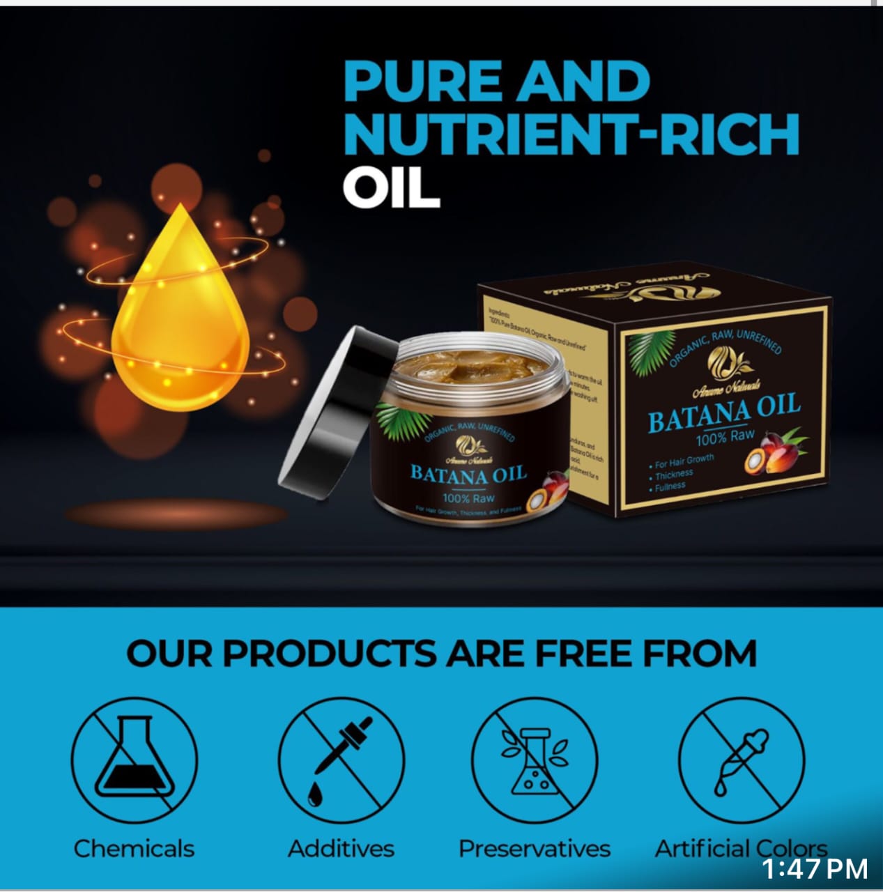 Anume Naturals 100% Pure Batana Oil